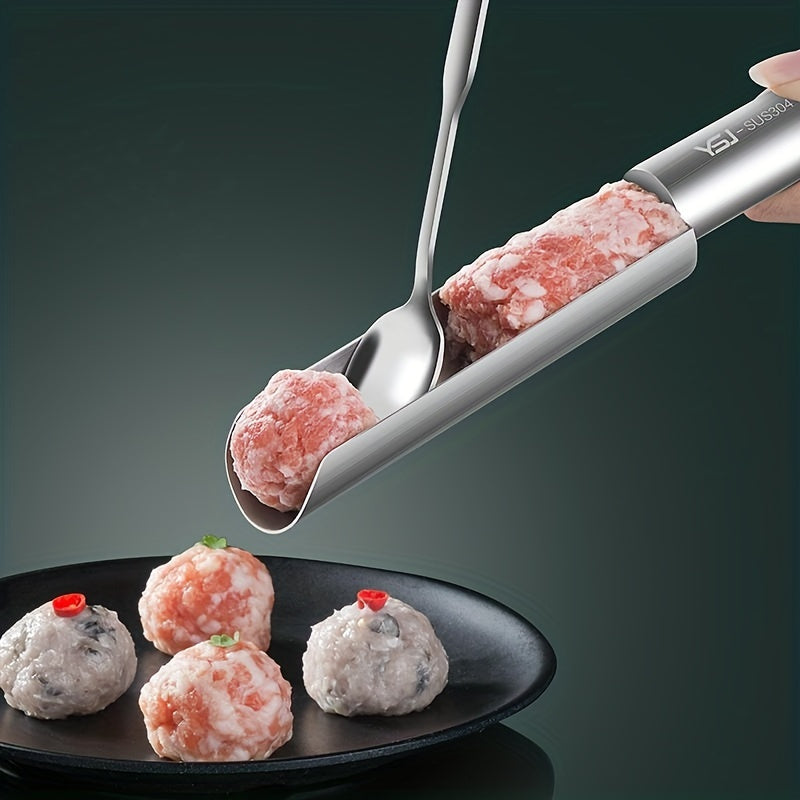 1pc Meatball Maker Stainless Steel Meatball Maker Plastic Meat Baller Spoon DIY Meatball Mold Plastic Meat Balls Fish Balls Beef Balls Processing Spoon Mold