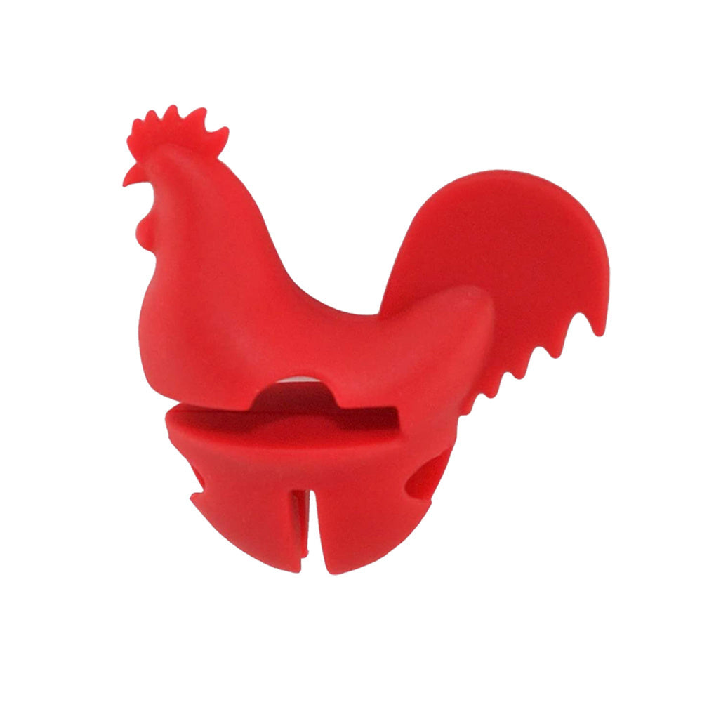 1pc Creative Rooster Tongs; Kitchen Baking Tongs; Bird Shaped Silicone Pot Tongs; Kitchen Anti-Spill Tongs
