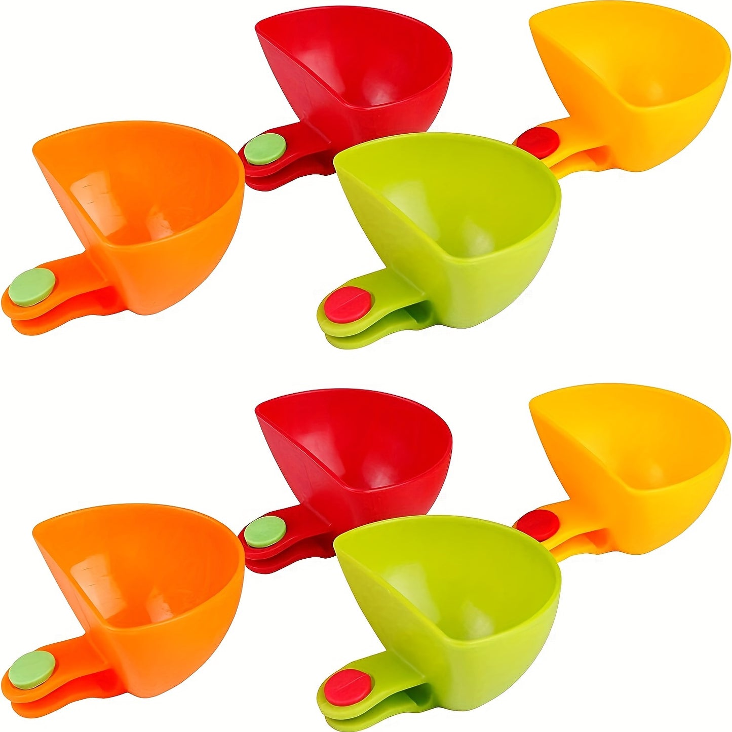 4pcs Seasoning Sugar Salad Tomato Sauce Bowl; Plate Clip Seasoning Bowl; Pickles Kitchen Clip Bowl Dipping Sauce Small Clip Seasoning Dish Plate Bowl Dipping Sauce