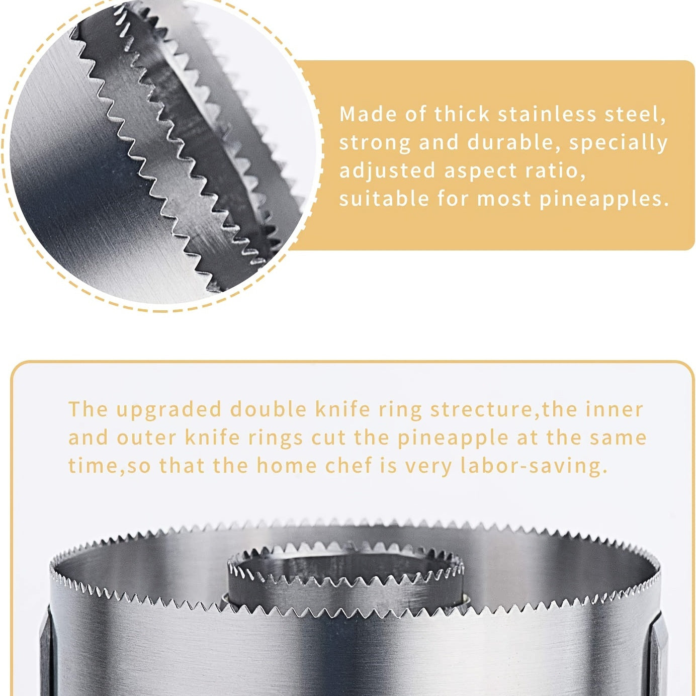 1pc Pineapple Corer Stainless Steel Pineapple Corer Peeler Pineapple Cutter Fruit Tool Easy Kitchen Tool