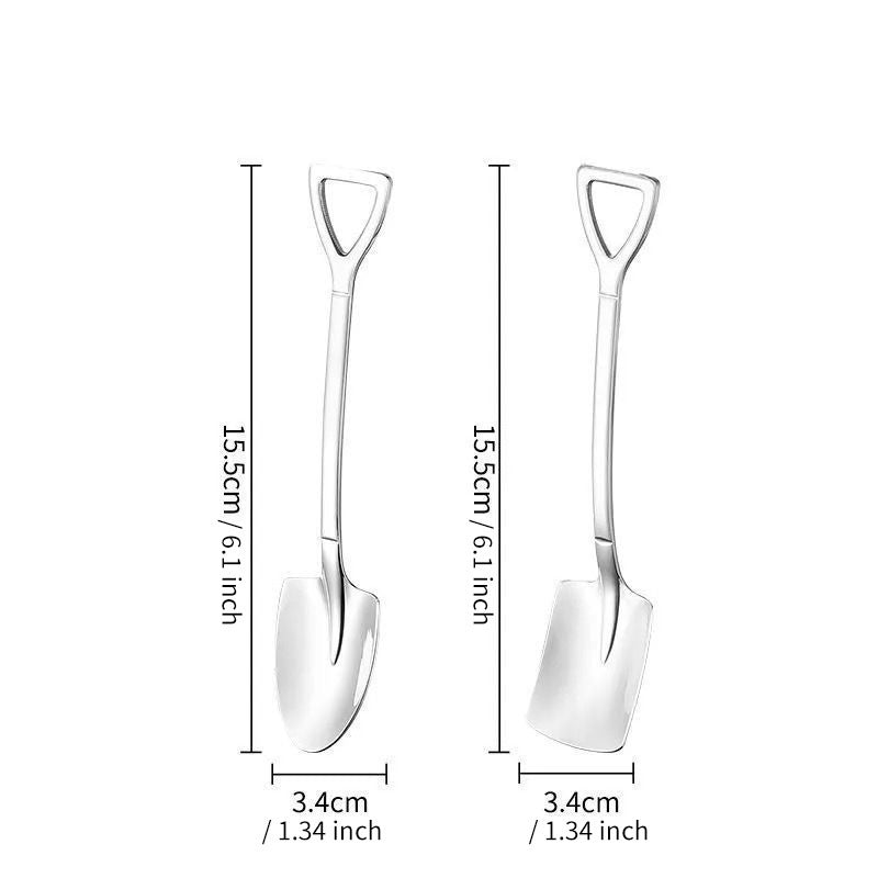 4pcs/10pcs Spoons; Stainless Steel Shovel Spoon; Home Kitchen Supplies