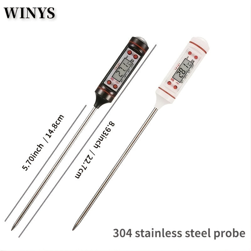 1pc Kitchen Meat Thermometer With Probe, Digital LCD Display For Food Baking, BBQ, And Liquids - Multi-functional Thermometer Pen With High Accuracy And Instant Read