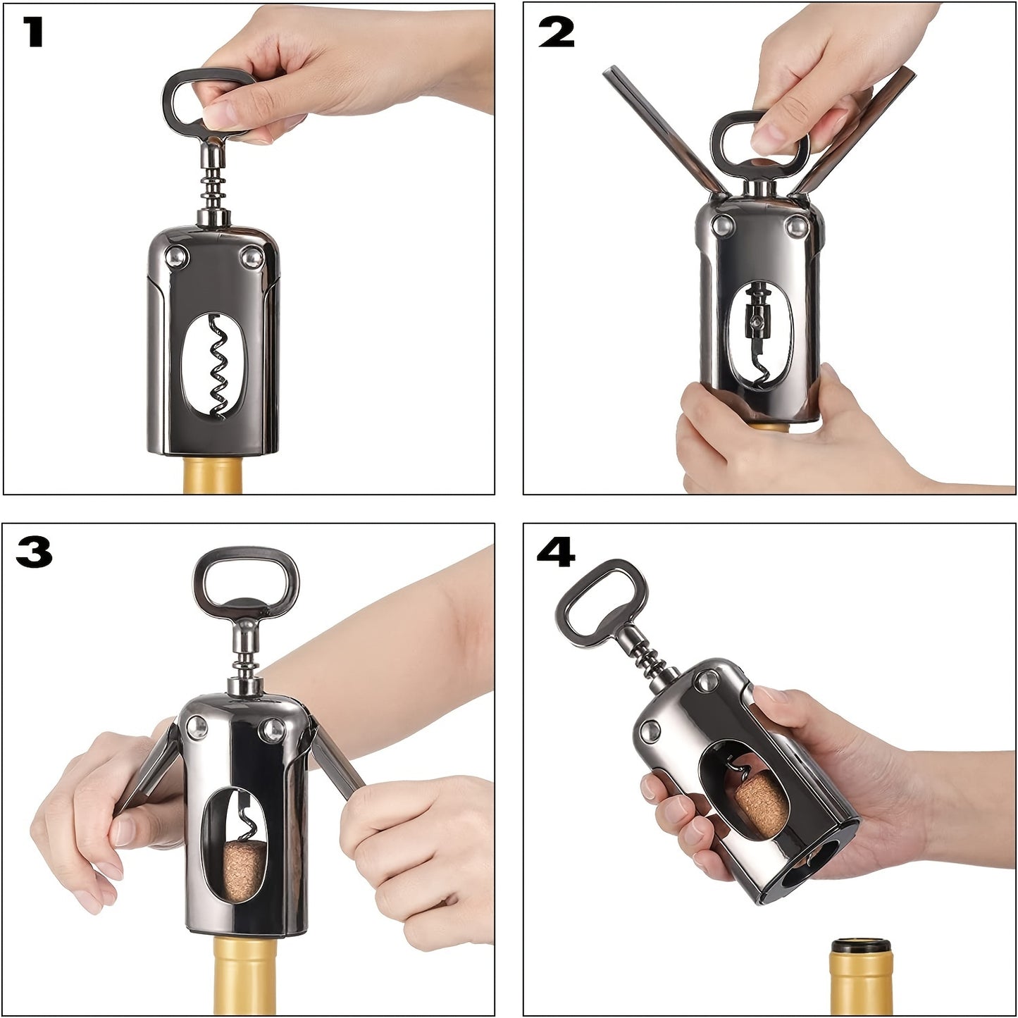 1pc Wing Corkscrew; ; Multifunctional Wine And Beer Corkscrew For Wine Openers With Cork And Beer Bottles; For Wine Lovers; Waiters And Bartenders In The Kitchen Castle Restaurant Bar