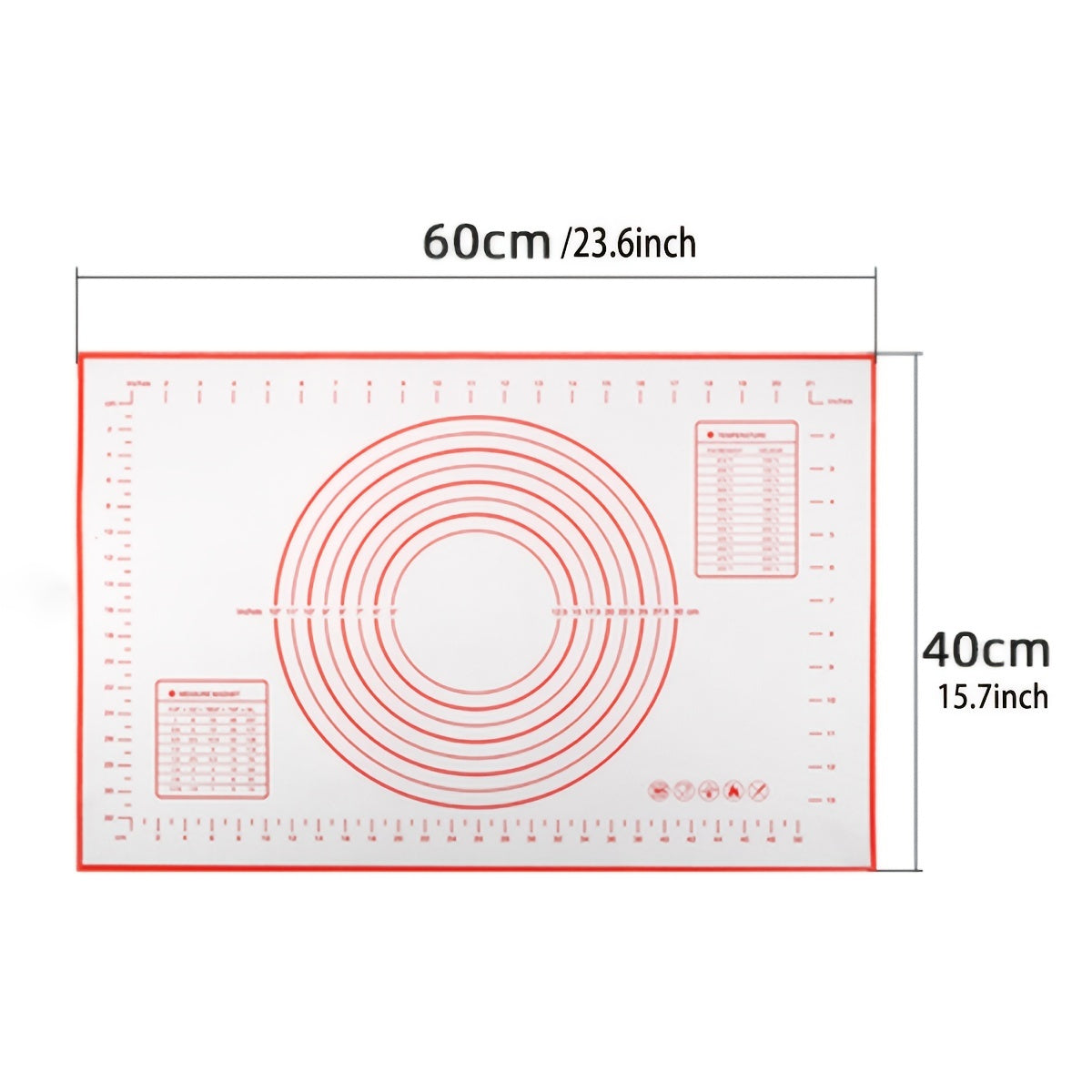 1pc Silicone Kneading Board; Thicken Multifunctional Non-stick; Roll Up Receive Kneading Pad; 40*60cm/15.7*23.6in; 26*29cm/10.2*11.4in