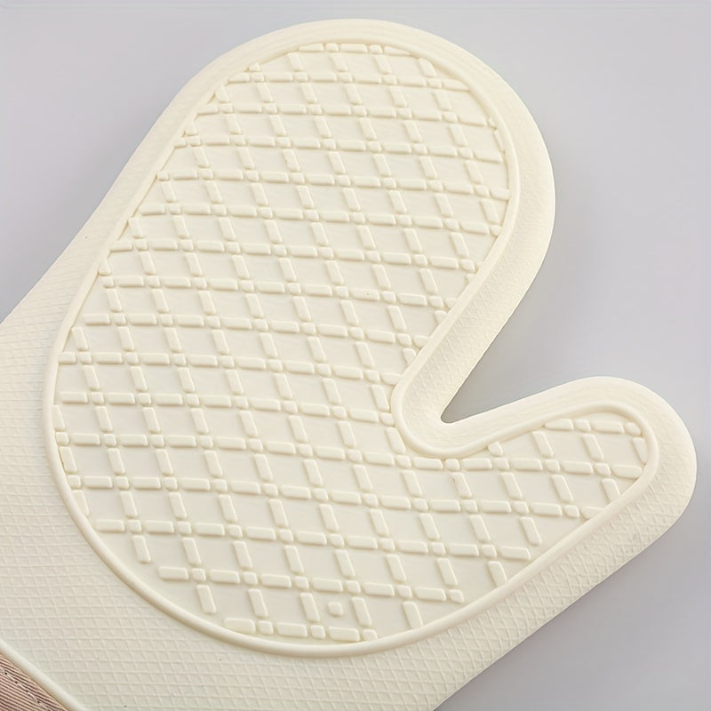 1pc Anti-scalding Gloves Heat Insulation Thickened Silicone Kitchen Oven Special Baking High Temperature Resistant Non-slip Heat-proof Microwave Oven Baking