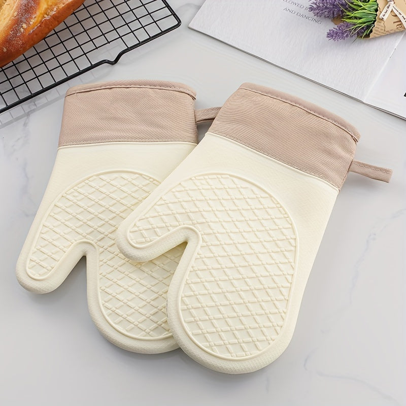 1pc Anti-scalding Gloves Heat Insulation Thickened Silicone Kitchen Oven Special Baking High Temperature Resistant Non-slip Heat-proof Microwave Oven Baking