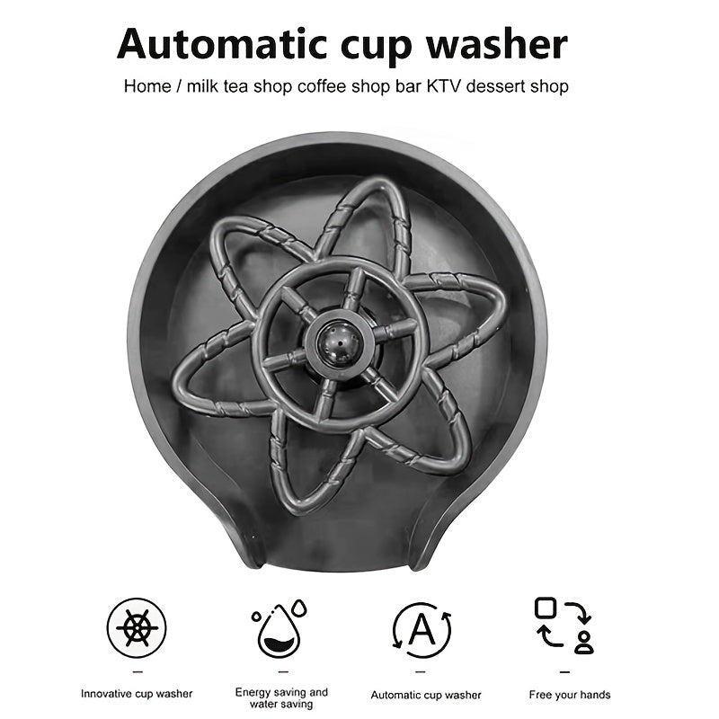 1pc Glass Rinser For Kitchen Sink; Bottle Cup Washer For Sink Attachment; Kitchen Bar Sink Cleaner; Bottle Washer; Kitchen Sink Automatic Flushing Device