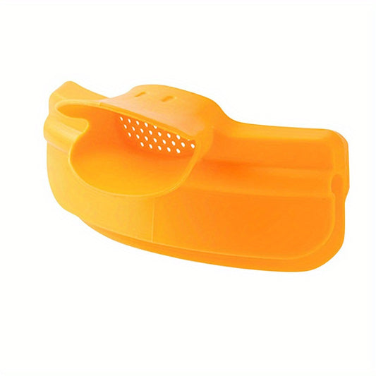 1pc; Anti-Spill Silicone Slip On Pour Soup Spout Funnel; Kitchen Dedicated Anti-Spill Pots Round Edge Deflector Pour Soup Funnel Duckbill Diversion Mouth
