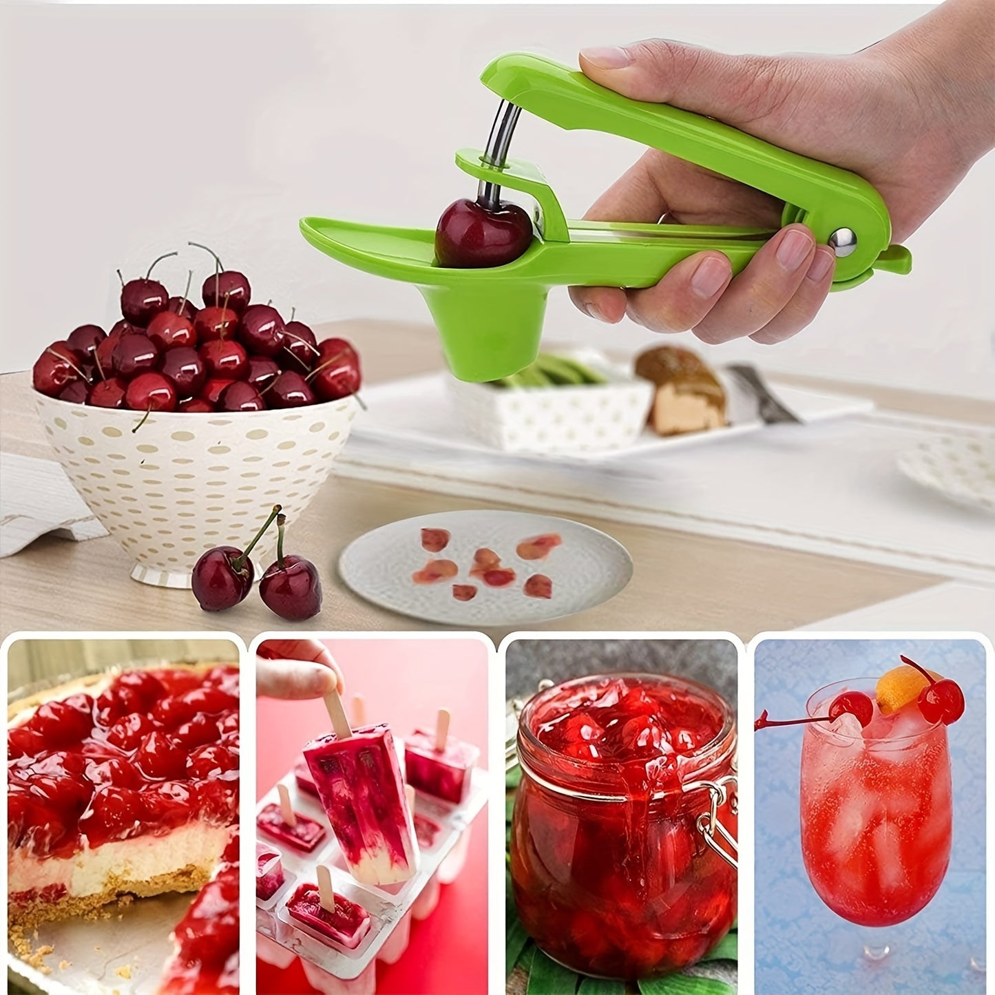1pc Cherry Pitter Tool; Olive Pitter Tool; Cherry Pitter Remover Corer Tool Suitable For Make Fresh Cherry Dishes; Cherries Pie; Cocktail; Kitchen Accessories