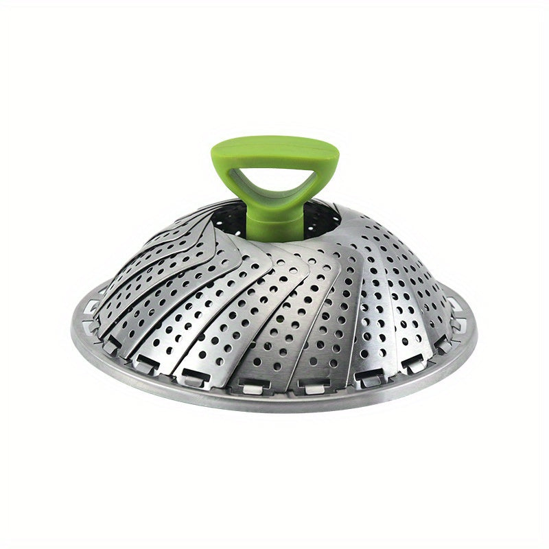 1pc; Foldable Steamer Rack; Stainless Steel Steamer Basket; Folding Steamer Insert For Veggie; Fish; Seafood; Bun; And More; Kitchen Gadgets; Kitchen Accessories