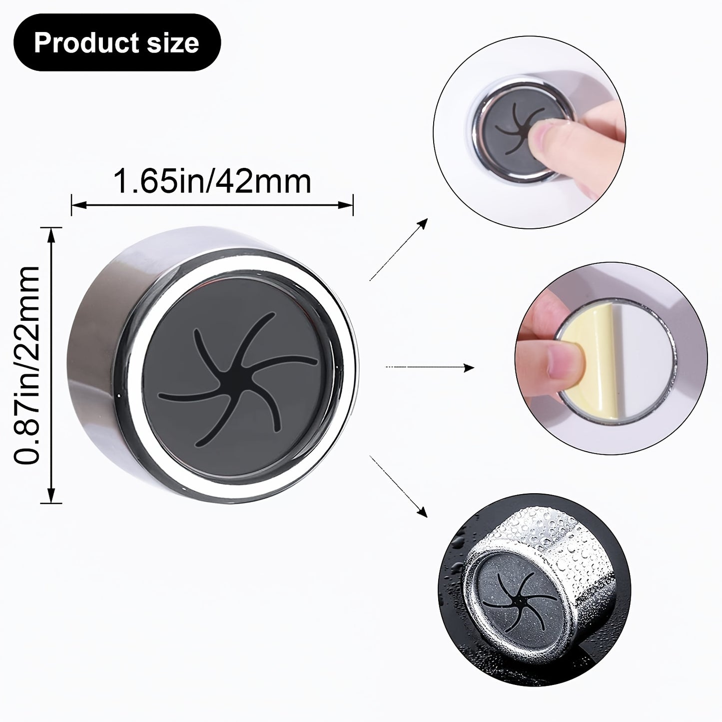 1/3/8pcs Kitchen Towel Holder, Self Adhesive Wall Dish Towel Hook, Round Wall Mount Towel Holder For Bathroom, Kitchen And Home, Wall, Cabinet, Garage, No Drilling Required