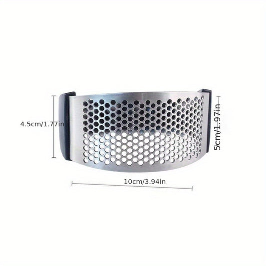 1pc, Stainless Steel Garlic Press, Manual Garlic Mashing Artifact, Kitchen Multi-functional Household Pat Garlic Pressing Garlic Mud Squeeze Garlic Tool, Garlic Pressing Artifact